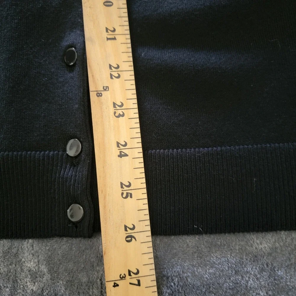 Charter Club Cardigan Women XL Black Button Front Long Sleeve Knit Sweater NWT - Picture 7 of 7